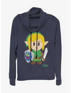 Nintendo The Legend of Zelda: Link's Awakening Link Avatar Color Cowl Neck Long-Sleeve Girls Top, , hi-res