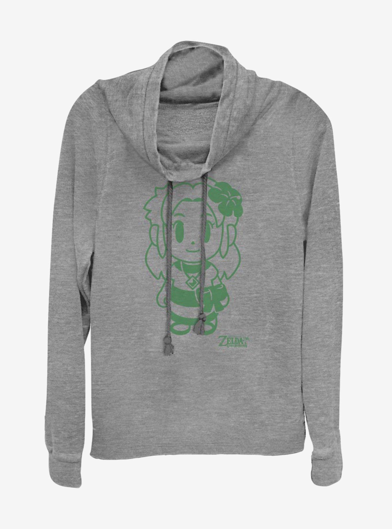 Nintendo The Legend of Zelda: Link's Awakening Marin Avatar Outline Cowl Neck Long-Sleeve Girls Top, , hi-res