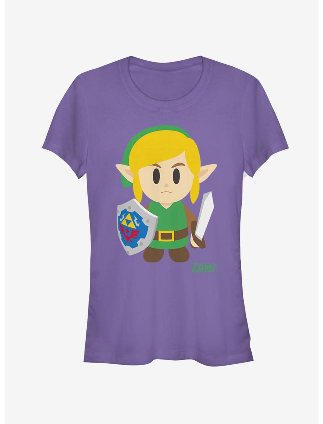 Nintendo The Legend of Zelda: Link's Awakening Link Avatar Color Girls T-Shirt, PURPLE, hi-res
