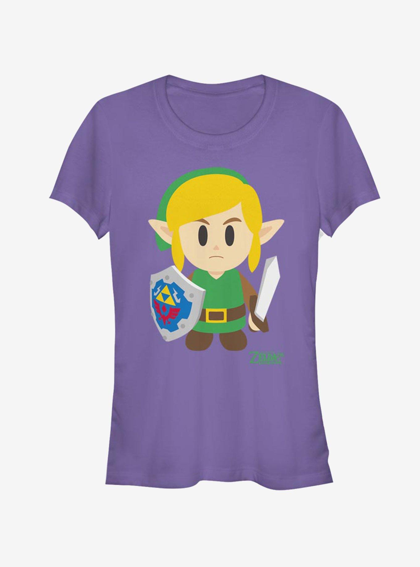 Nintendo The Legend of Zelda: Link's Awakening Link Avatar Color Girls T-Shirt, PURPLE, hi-res