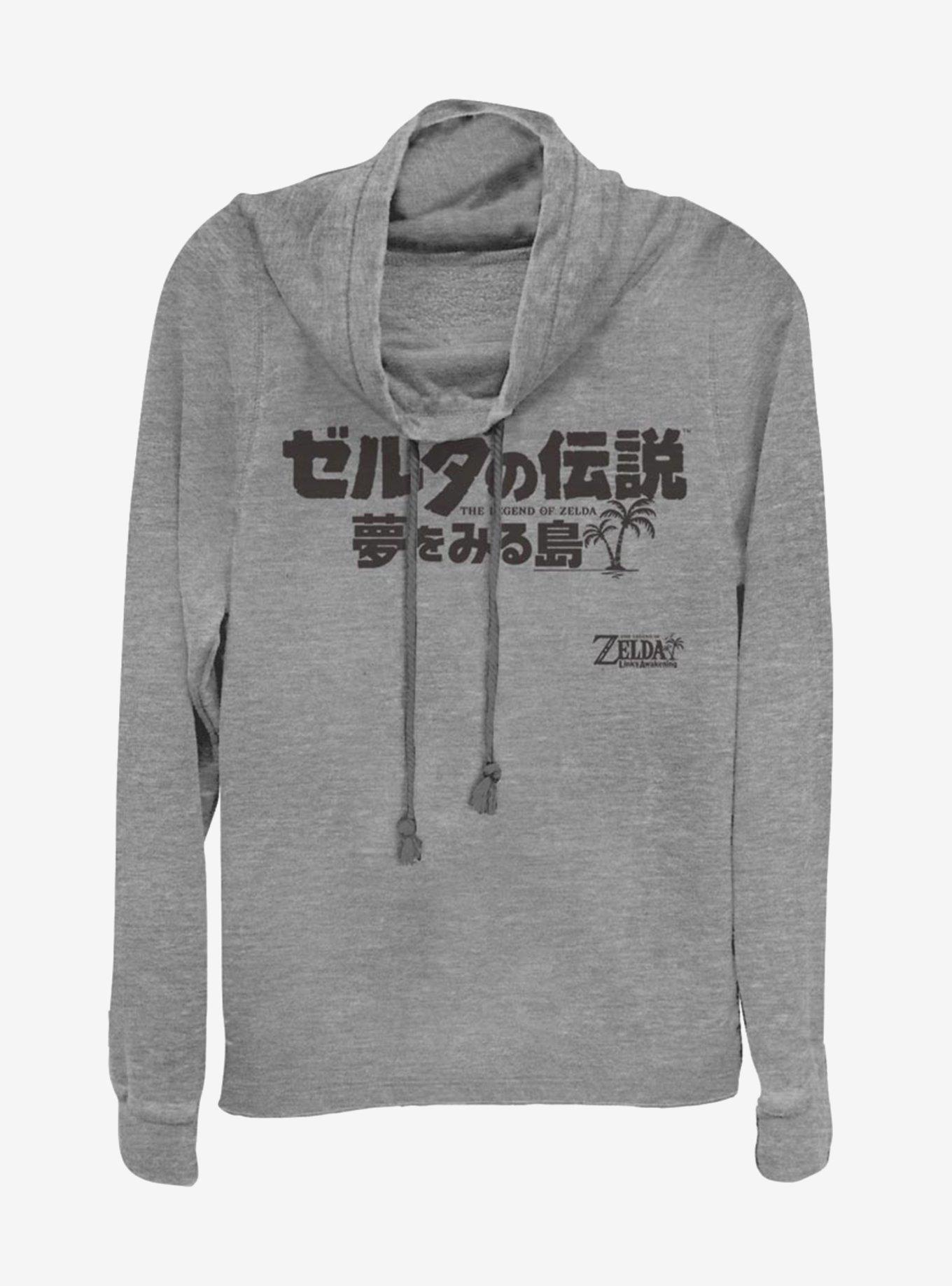 Nintendo The Legend of Zelda: Link's Awakening Japenese Logo Cowl Neck Long-Sleeve Girls Top, , hi-res