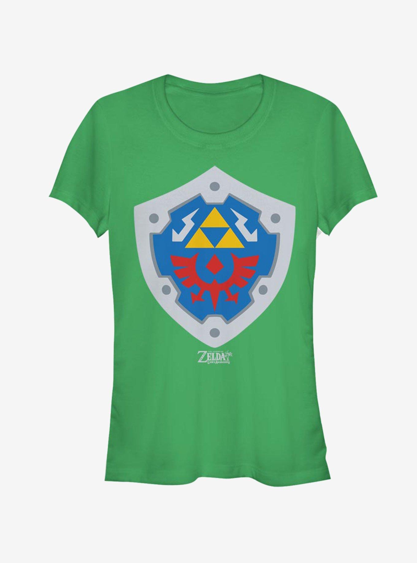 Nintendo The Legend of Zelda: Link's Awakening Hylian Shield Girls T-Shirt, KELLY, hi-res