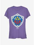 Nintendo The Legend of Zelda: Link's Awakening Hylian Shield Girls T-Shirt, PURPLE, hi-res