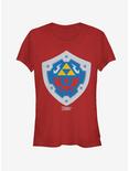 Nintendo The Legend of Zelda: Link's Awakening Hylian Shield Girls T-Shirt, RED, hi-res