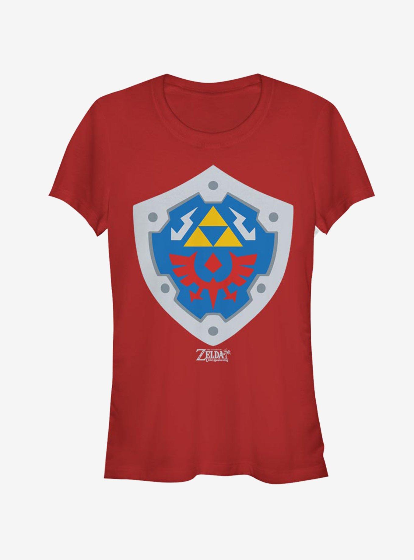Nintendo The Legend of Zelda: Link's Awakening Hylian Shield Girls T-Shirt, RED, hi-res