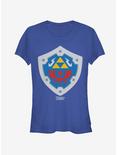 Nintendo The Legend of Zelda: Link's Awakening Hylian Shield Girls T-Shirt, ROYAL, hi-res