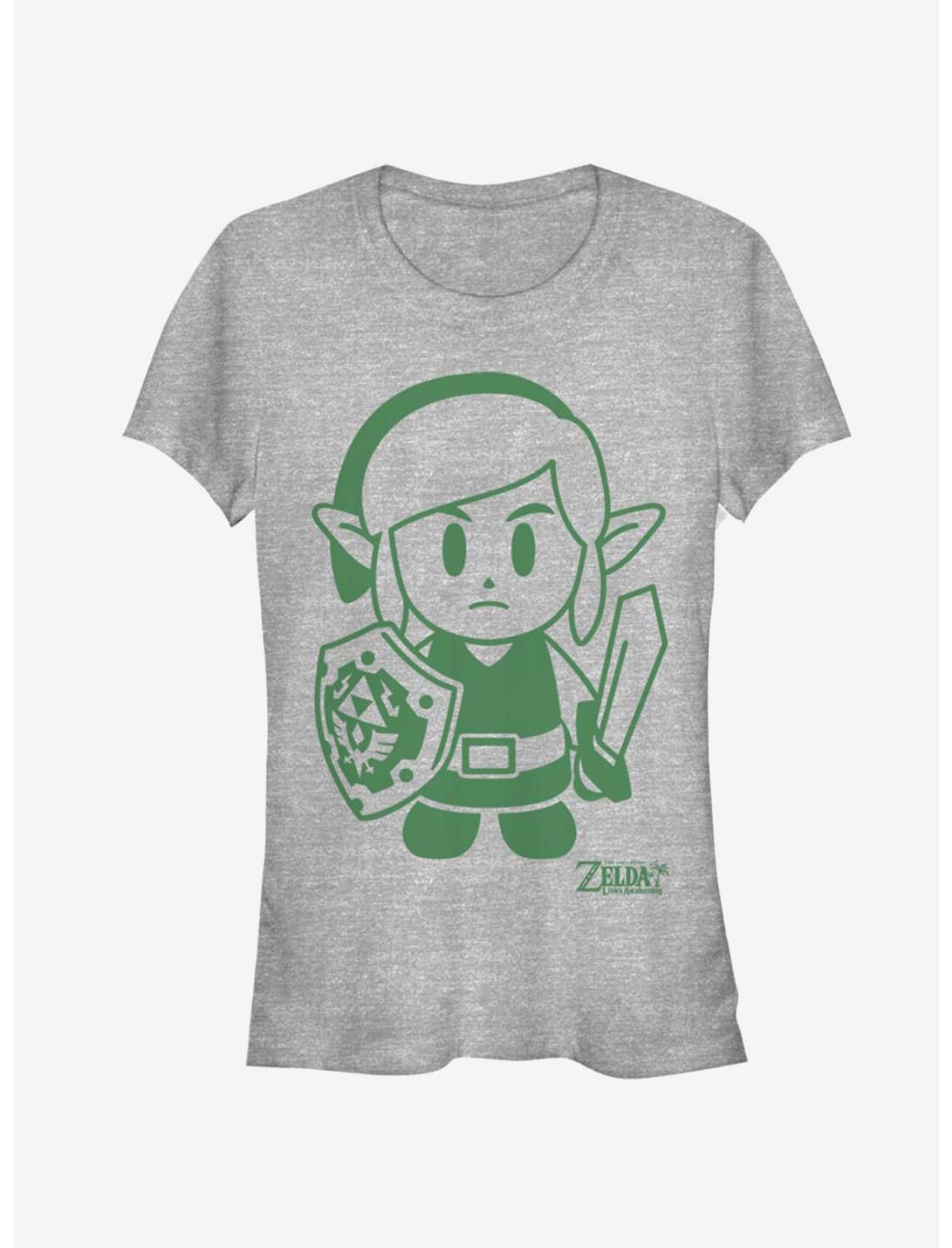 Nintendo The Legend of Zelda: Link's Awakening Link Avatar Outline Girls T-Shirt, ATH HTR, hi-res