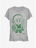 Nintendo The Legend of Zelda: Link's Awakening Link Avatar Outline Girls T-Shirt, ATH HTR, hi-res