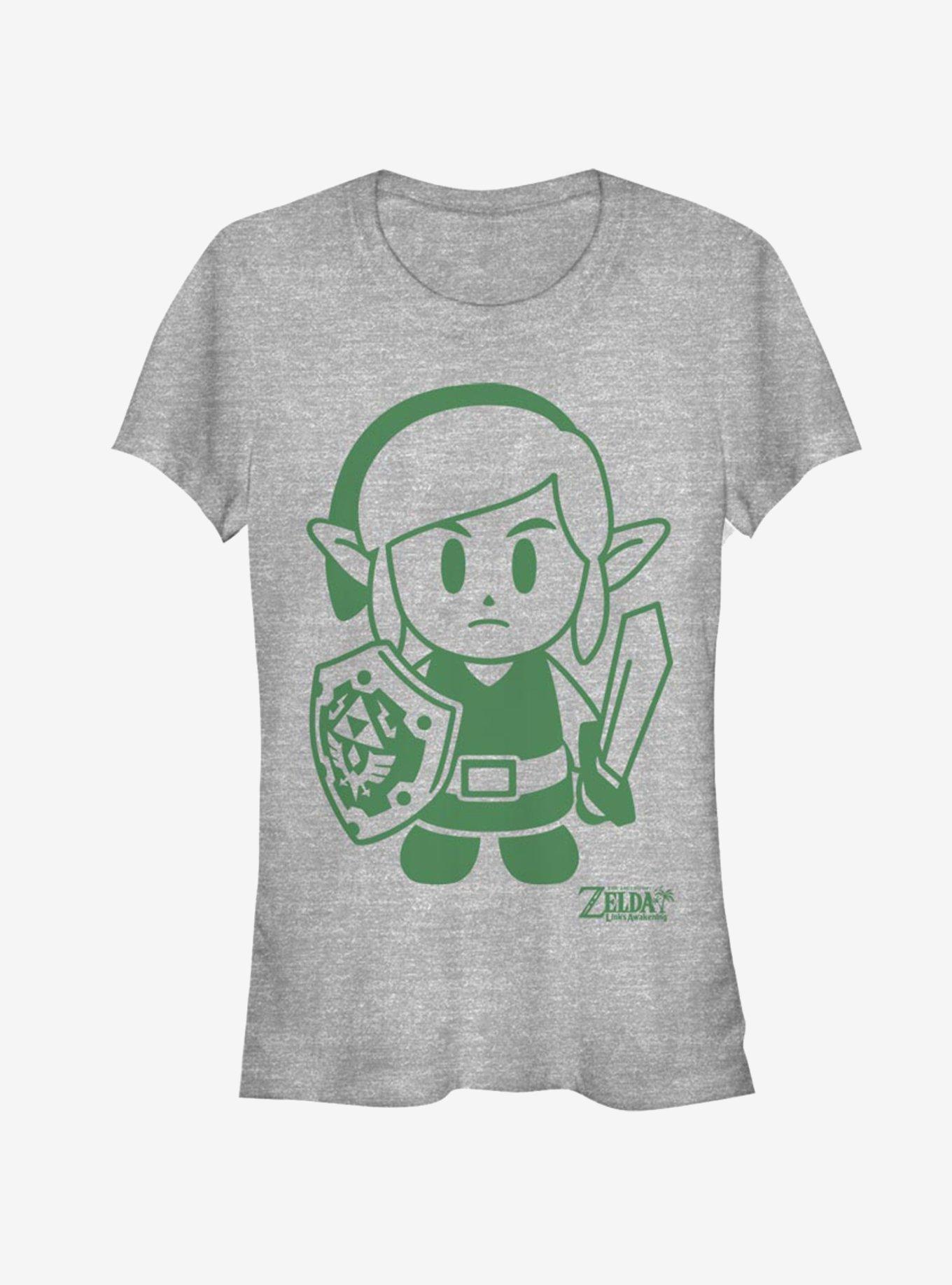 Nintendo The Legend of Zelda: Link's Awakening Link Avatar Outline Girls T-Shirt, ATH HTR, hi-res