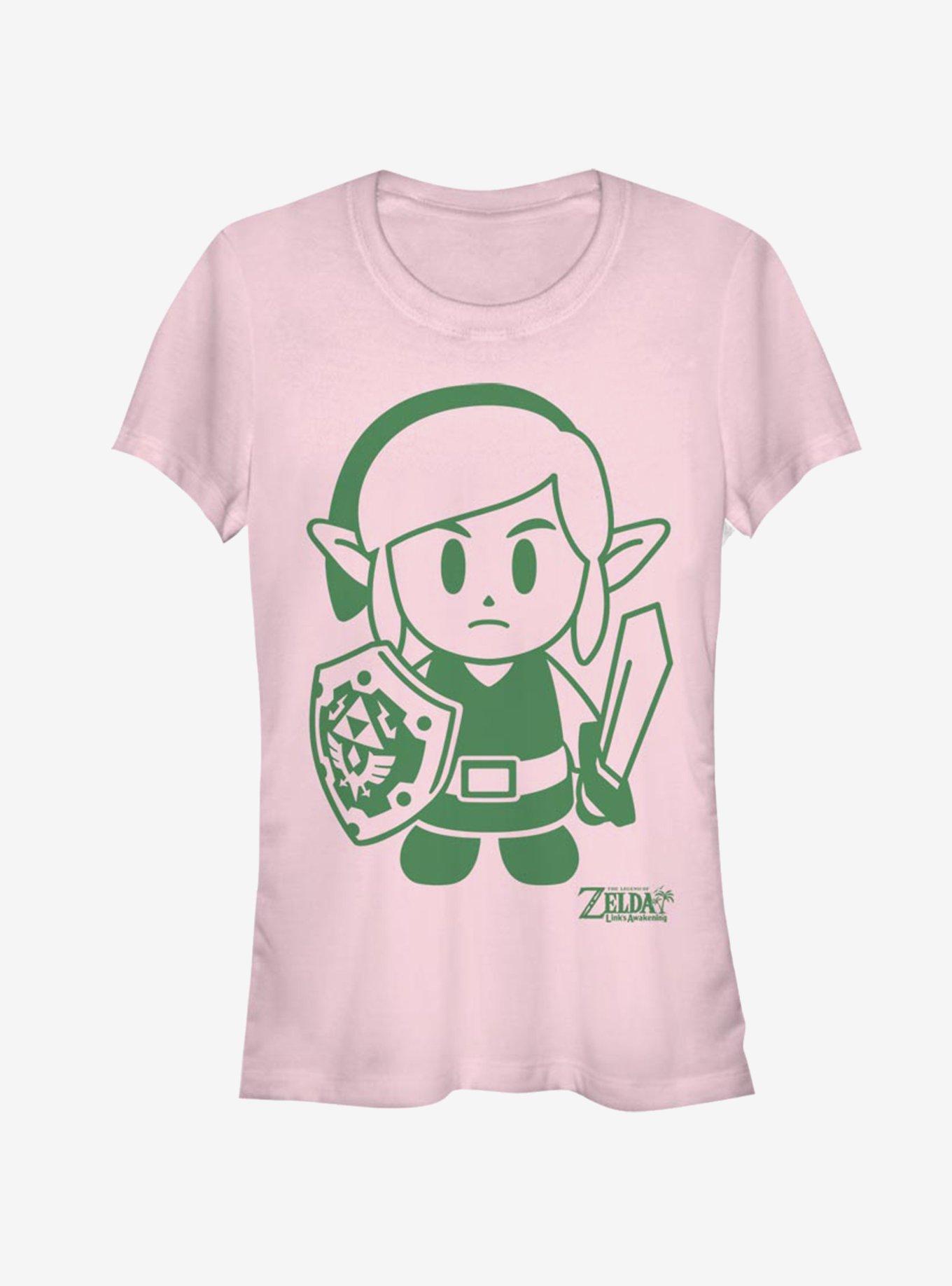 Nintendo The Legend of Zelda: Link's Awakening Link Avatar Outline Girls T-Shirt, LIGHT PINK, hi-res