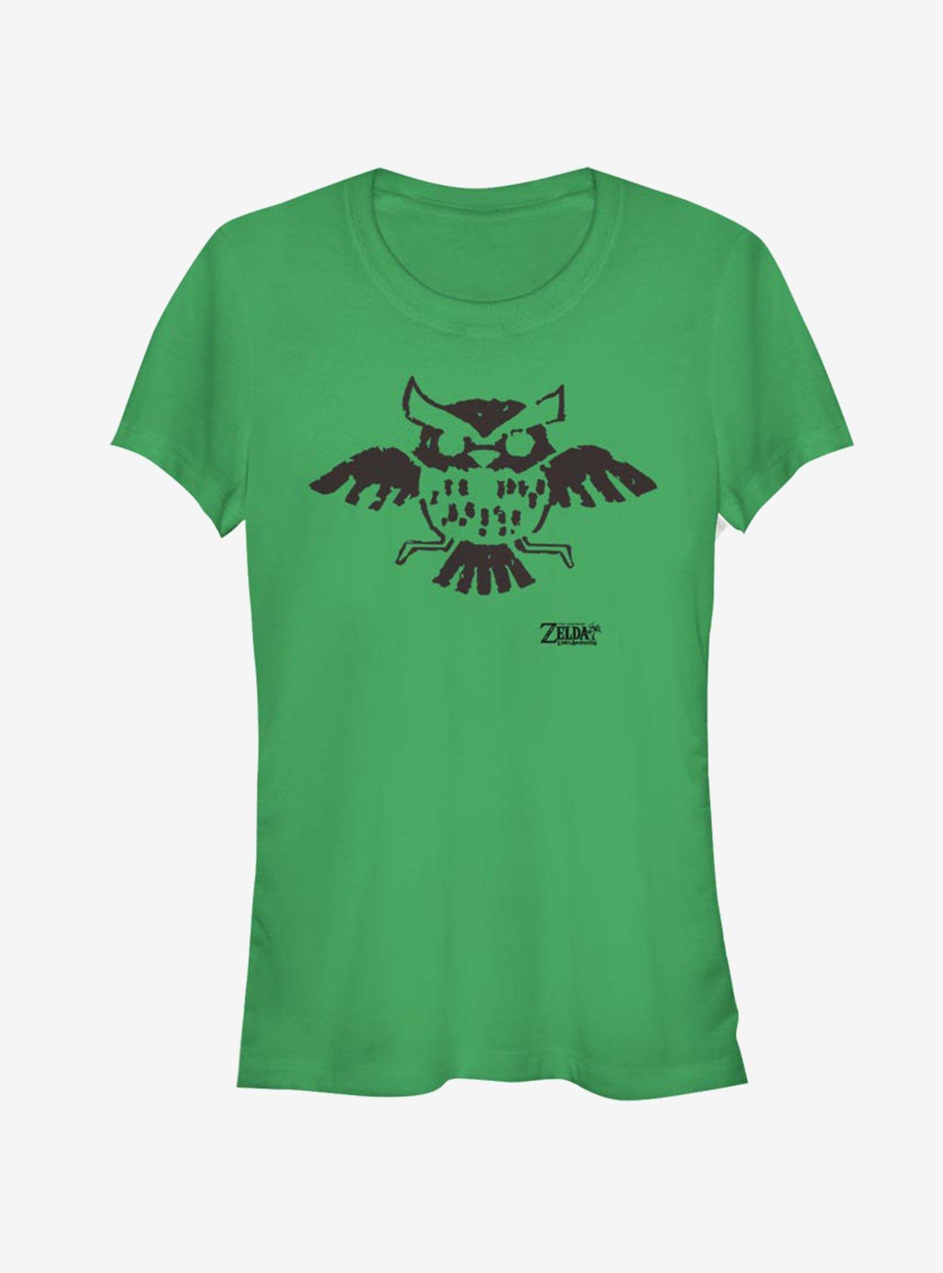 Nintendo The Legend of Zelda: Link's Awakening Owl Glyph Girls T-Shirt, KELLY, hi-res