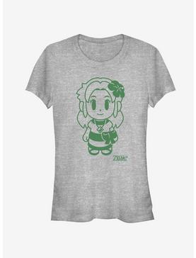 Nintendo The Legend of Zelda: Link's Awakening Marin Avatar Outline Girls T-Shirt, ATH HTR, hi-res