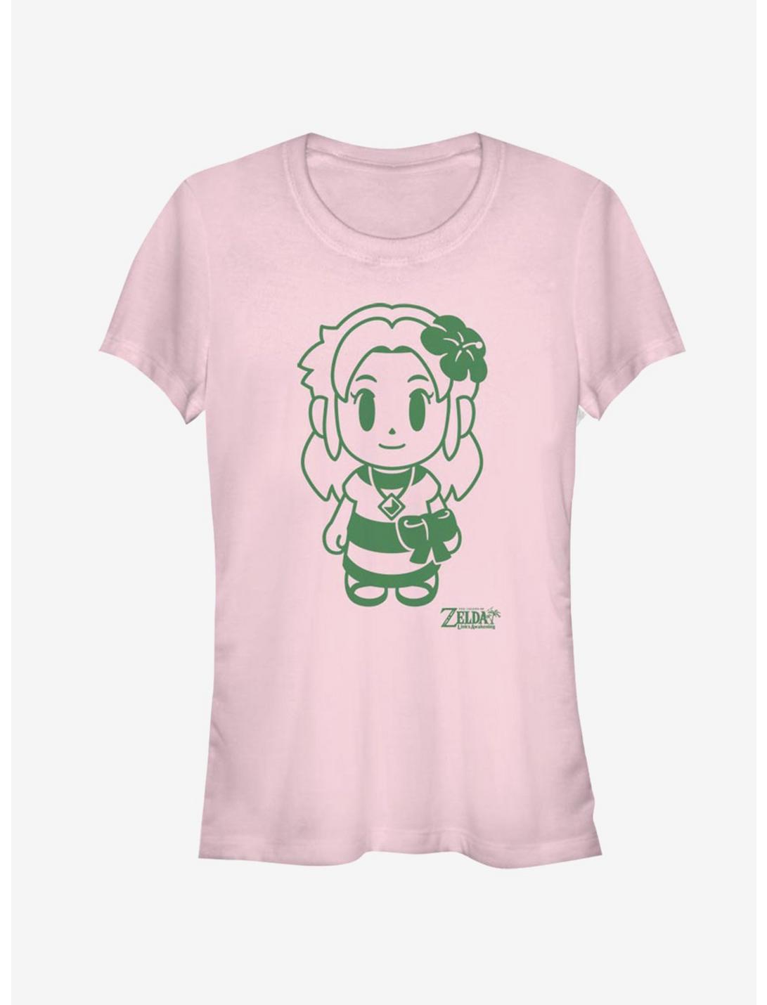 Nintendo The Legend of Zelda: Link's Awakening Marin Avatar Outline Girls T-Shirt, LIGHT PINK, hi-res