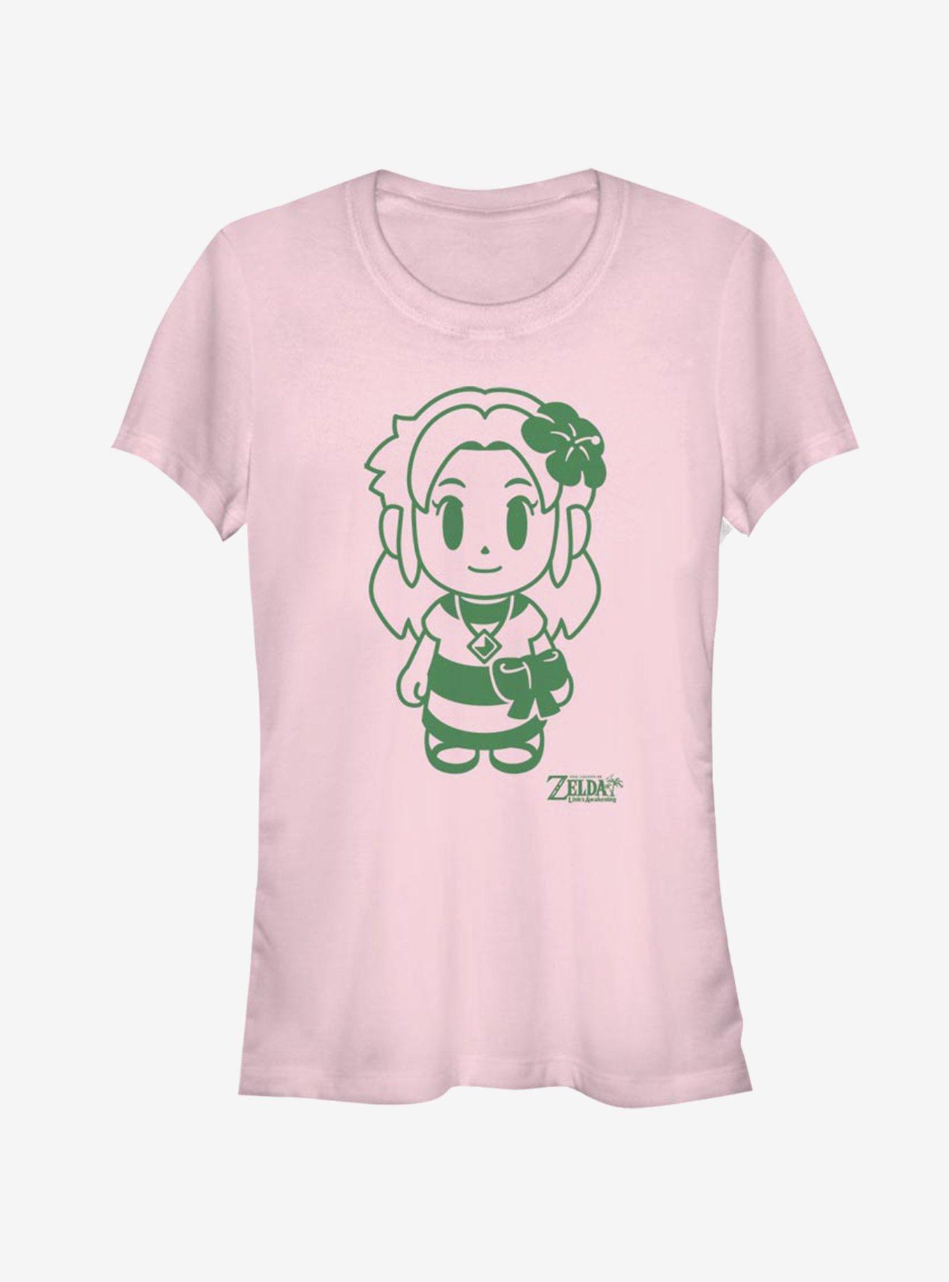 Nintendo The Legend of Zelda: Link's Awakening Marin Avatar Outline Girls T-Shirt, LIGHT PINK, hi-res