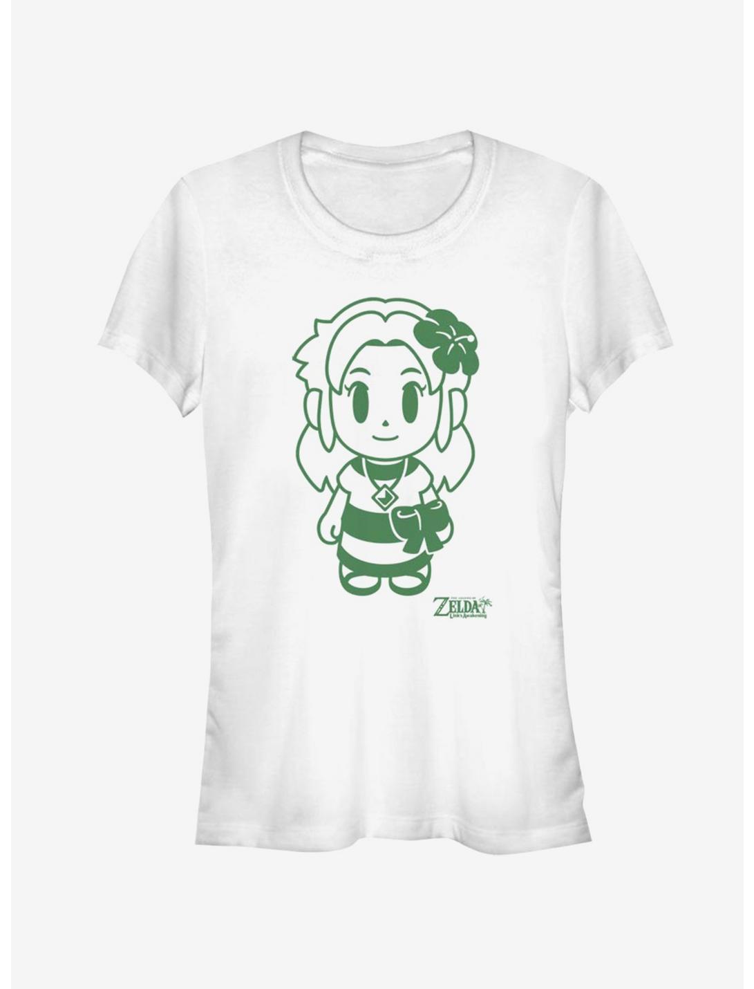 Nintendo The Legend of Zelda: Link's Awakening Marin Avatar Outline Girls T-Shirt, WHITE, hi-res