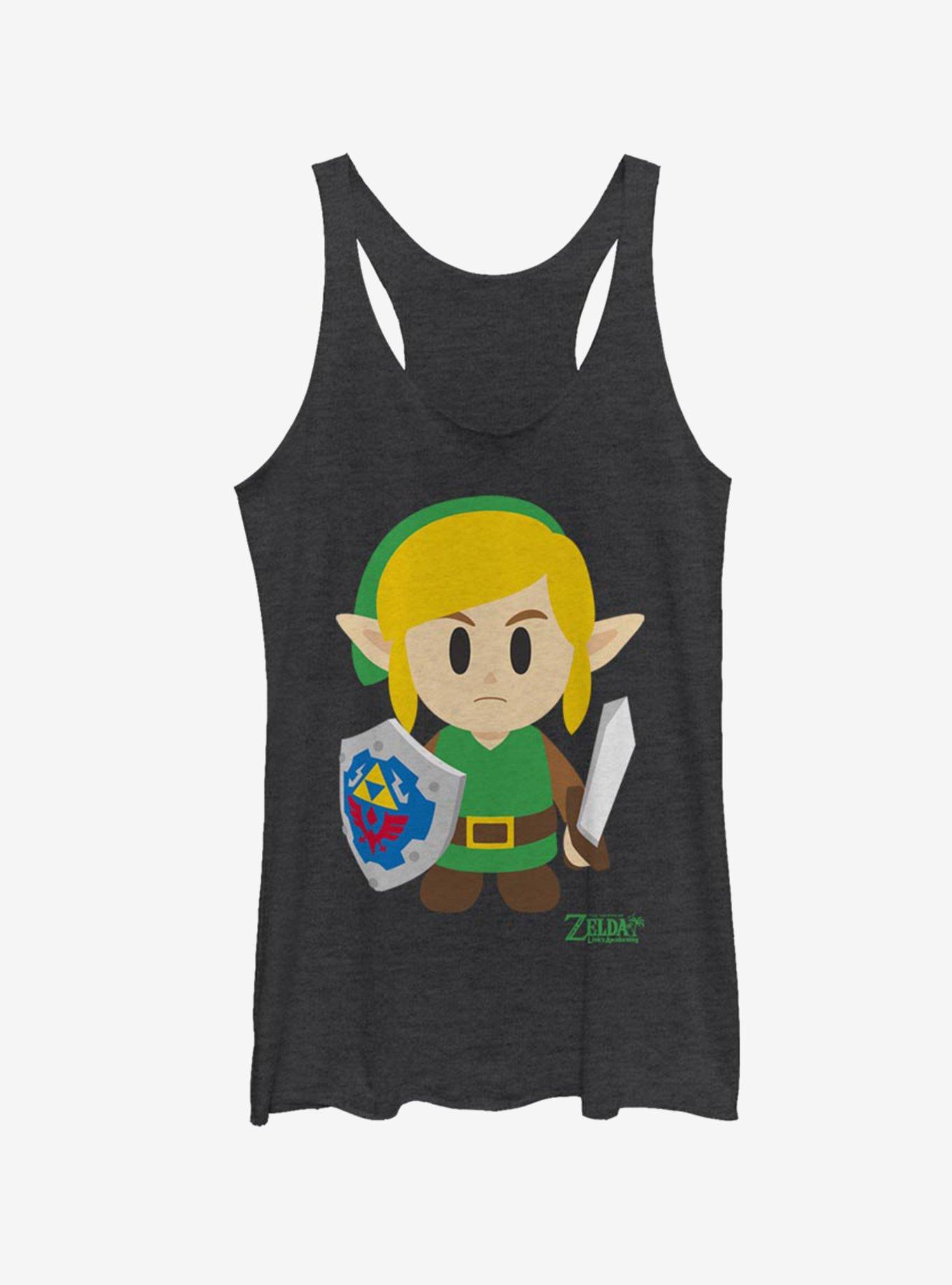 Nintendo The Legend of Zelda: Link's Awakening Link Avatar Color Girls Tank, BLK HTR, hi-res