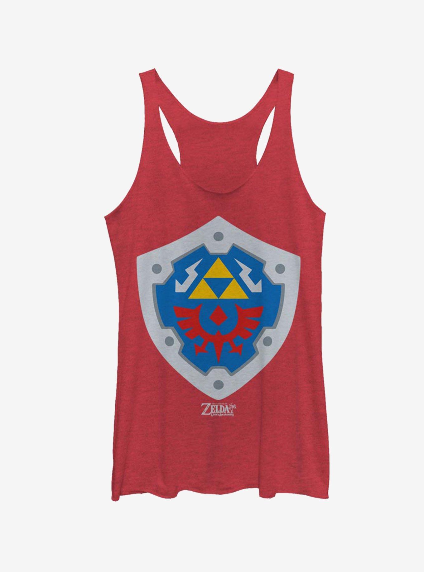 Nintendo The Legend of Zelda: Link's Awakening Hylian Shield Girls Tank, RED HTR, hi-res