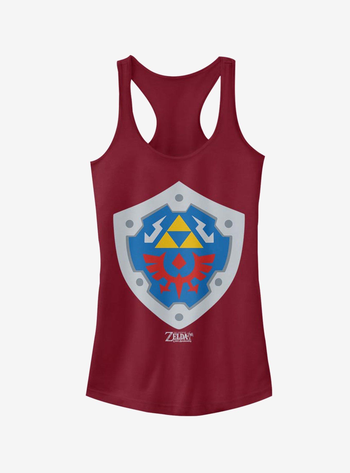 Nintendo The Legend of Zelda: Link's Awakening Hylian Shield Girls Tank, SCARLET, hi-res