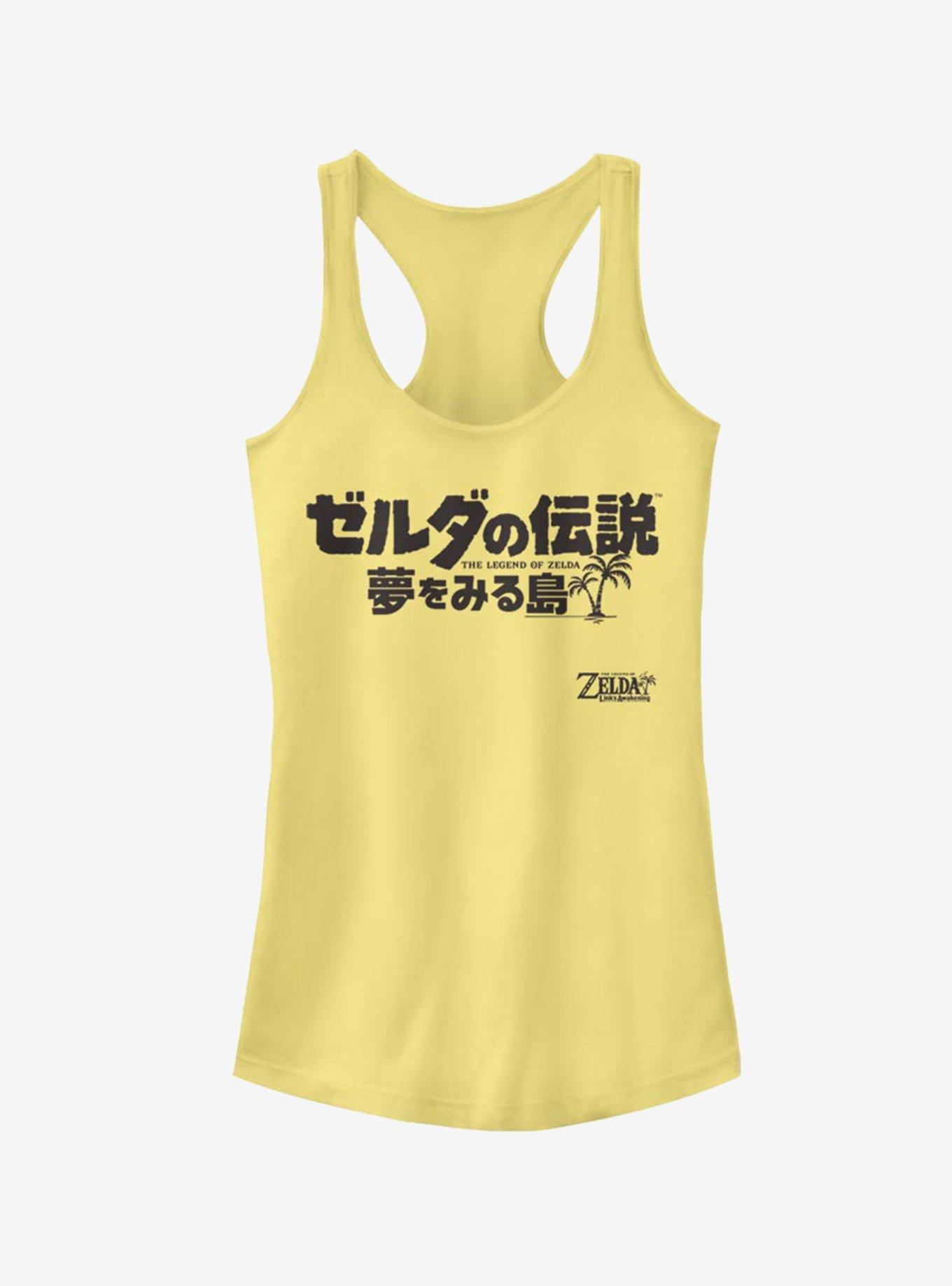 Nintendo The Legend of Zelda: Link's Awakening Japanese Logo Girls Tank, BANANA, hi-res