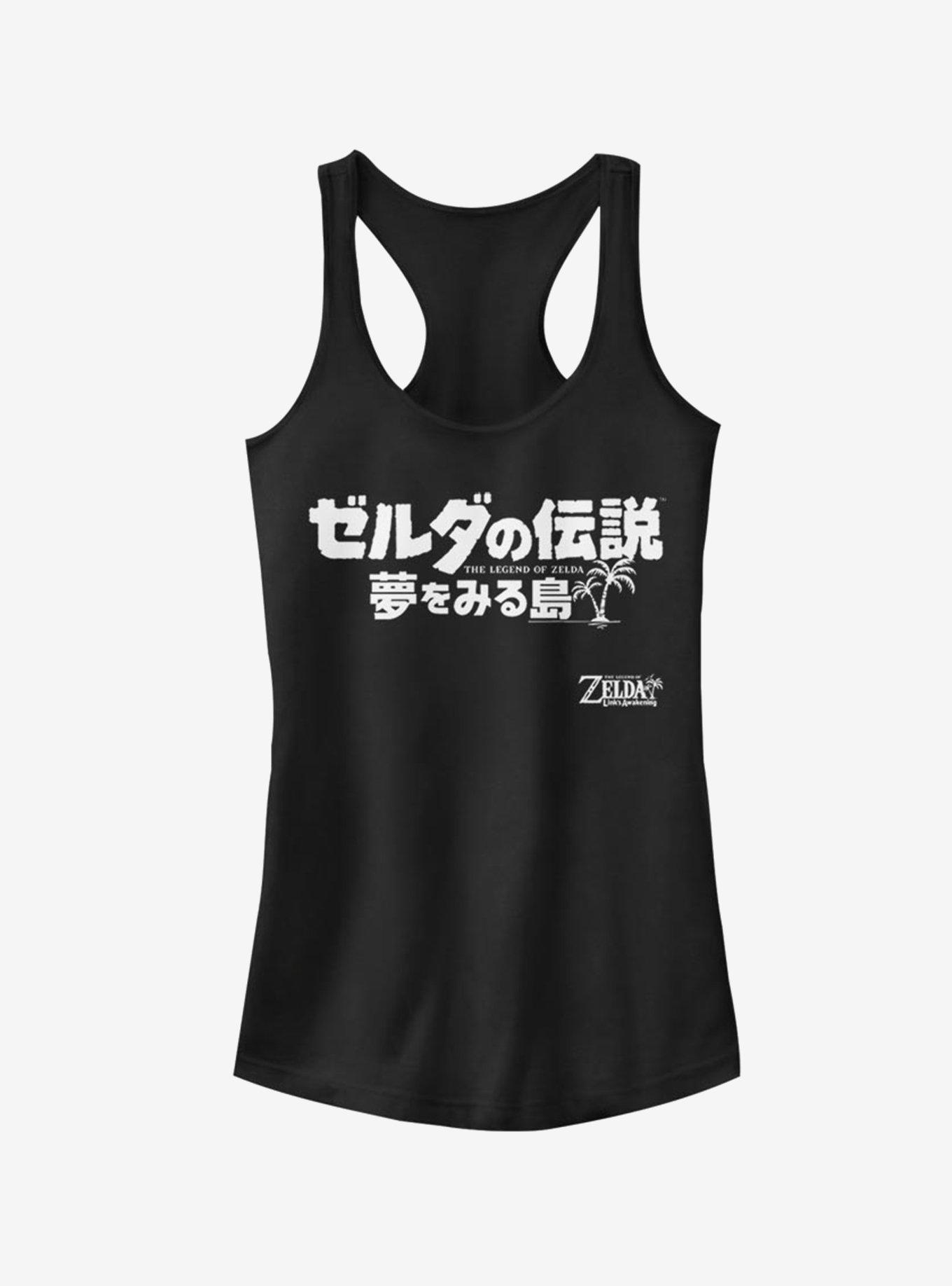 Nintendo The Legend of Zelda: Link's Awakening Japanese Logo Girls Tank, BLACK, hi-res