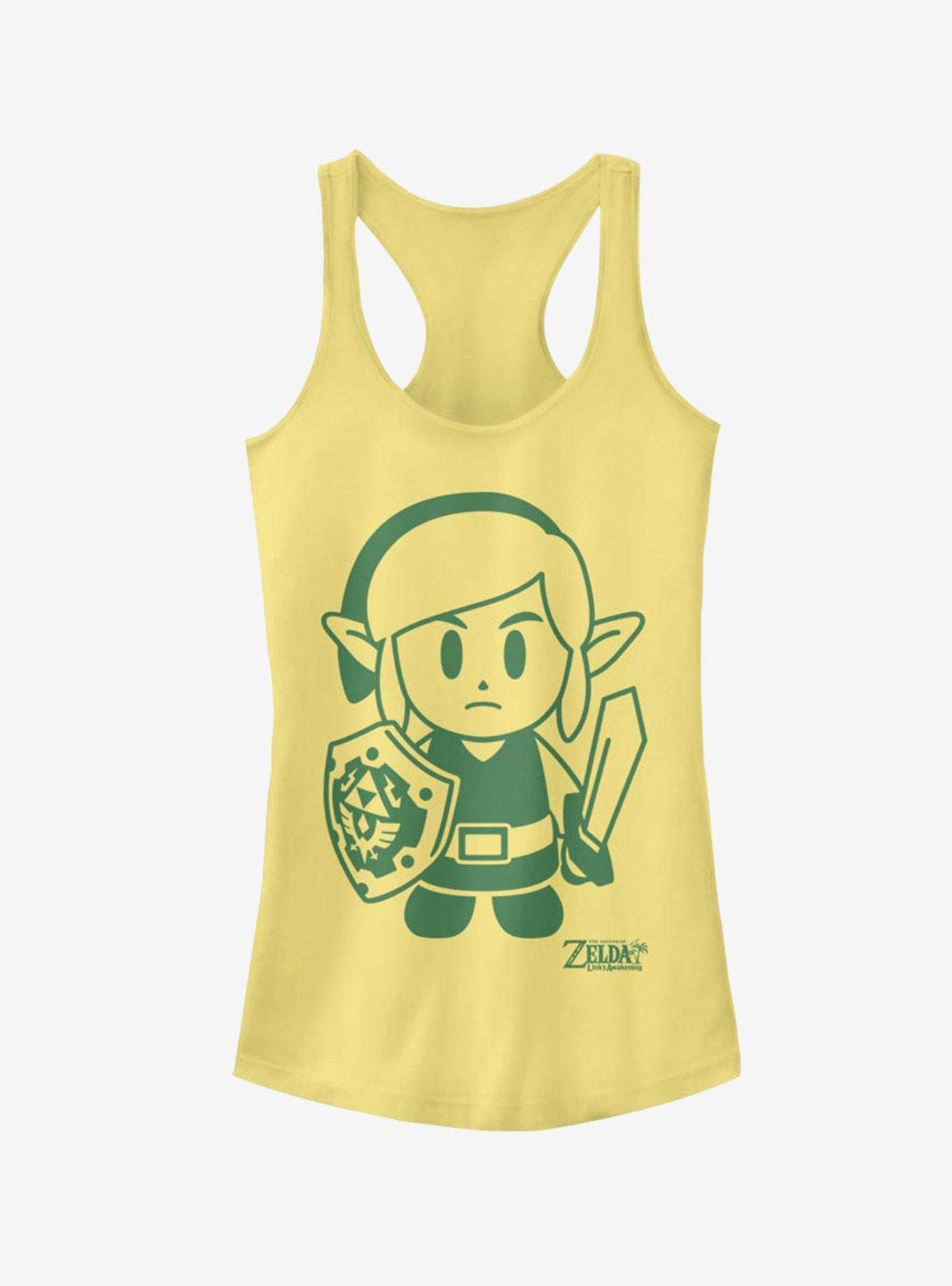 Nintendo The Legend of Zelda: Link's Awakening Link Avatar Outline Girls Tank, BANANA, hi-res