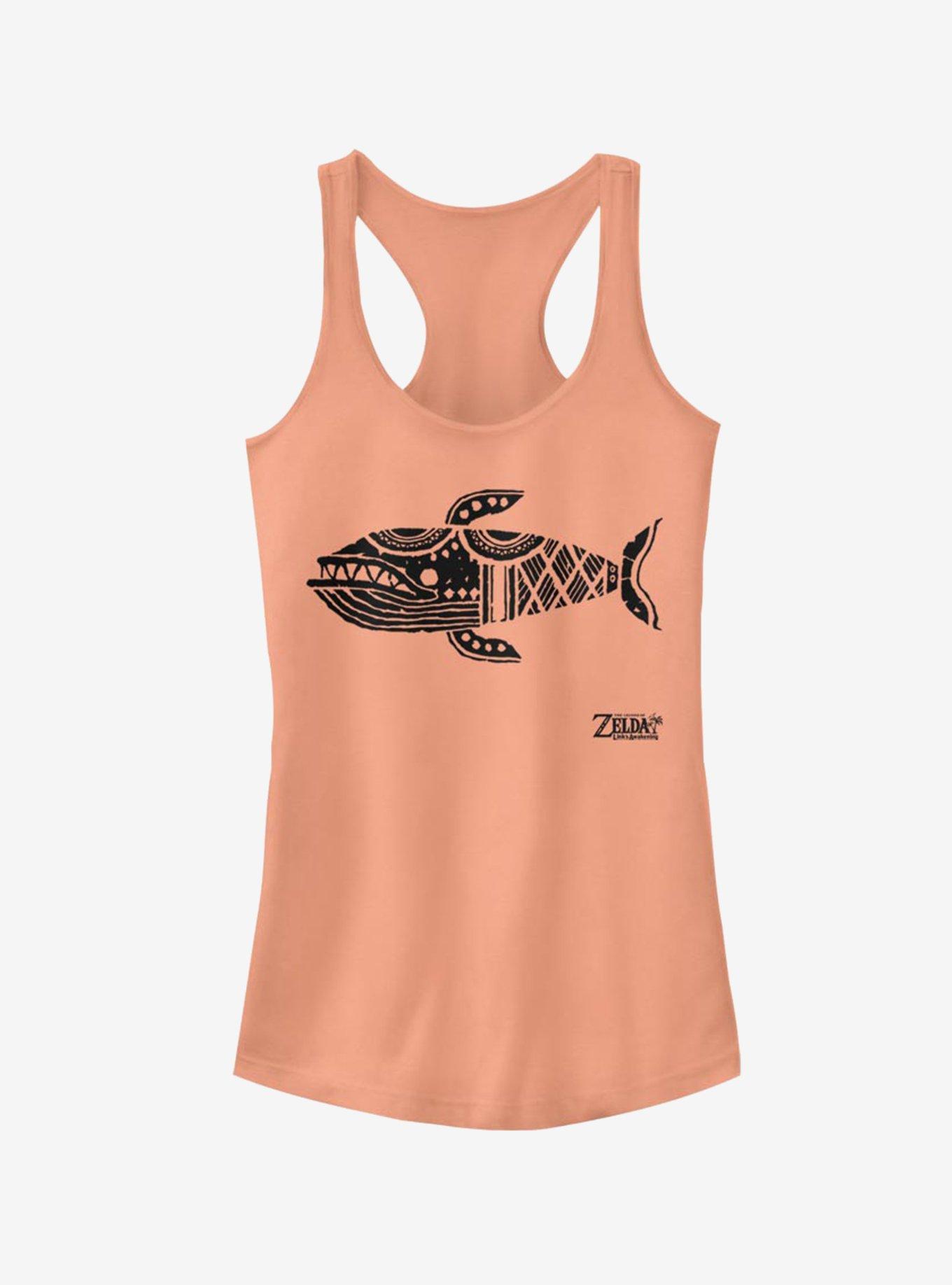 Nintendo The Legend of Zelda: Link's Awakening Whale Glyph Girls Tank, LT ORANGE, hi-res