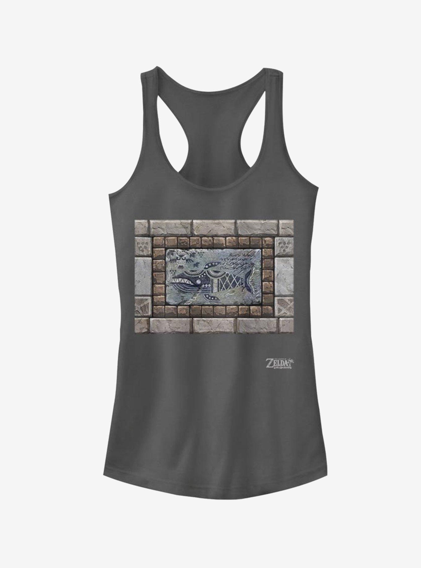 Nintendo The Legend of Zelda: Link's Awakening Whale Tablet Girls Tank, CHARCOAL, hi-res