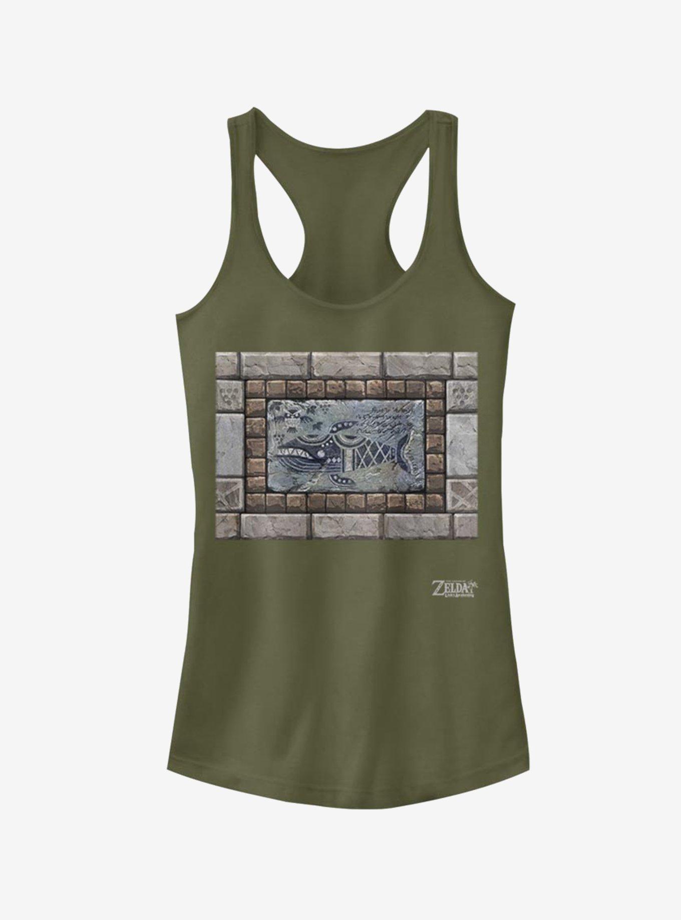 Nintendo The Legend of Zelda: Link's Awakening Whale Tablet Girls Tank, MIL GRN, hi-res