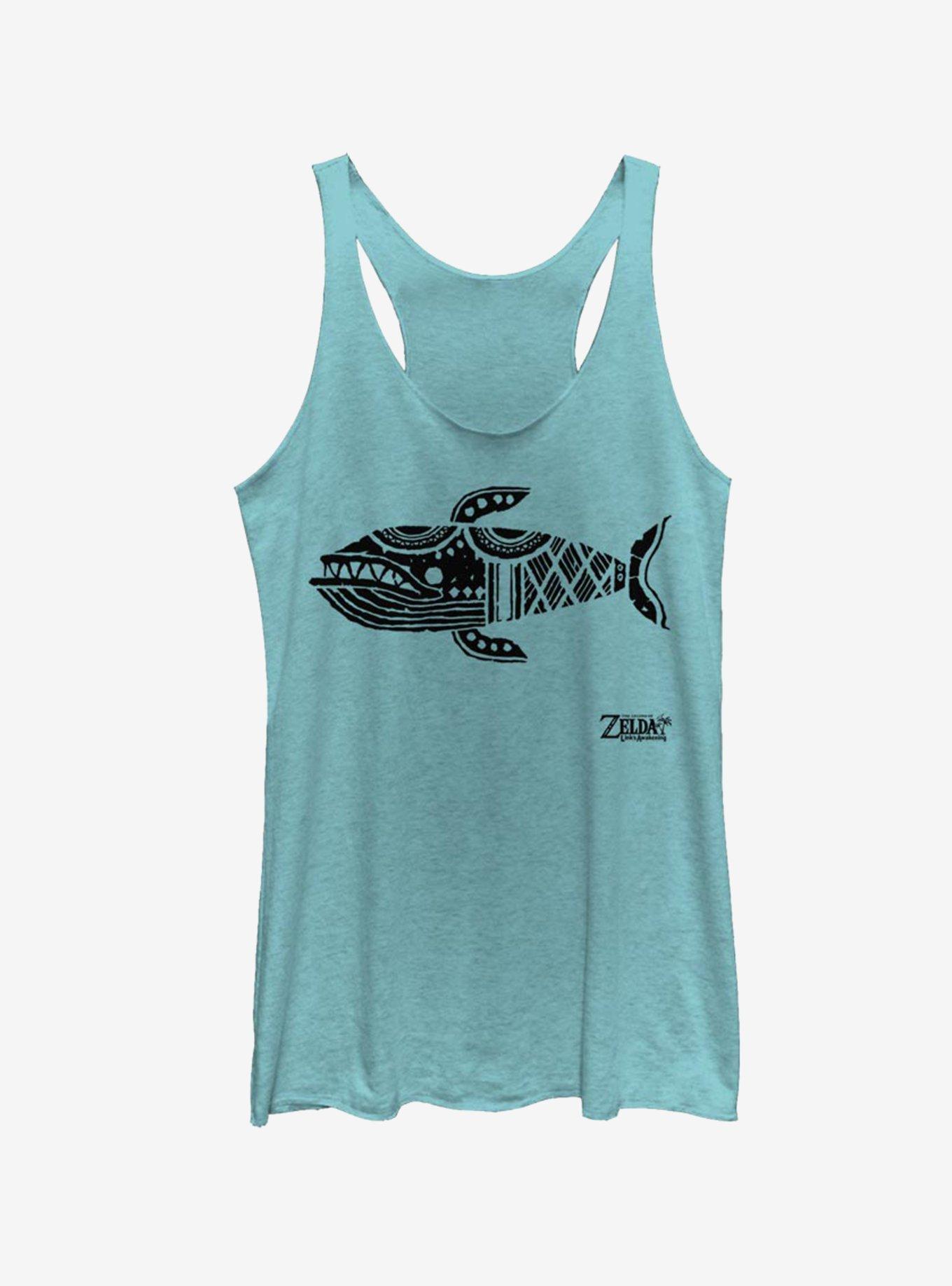 Nintendo The Legend of Zelda: Link's Awakening Whale Glyph Girls Tank, TAHI BLUE, hi-res