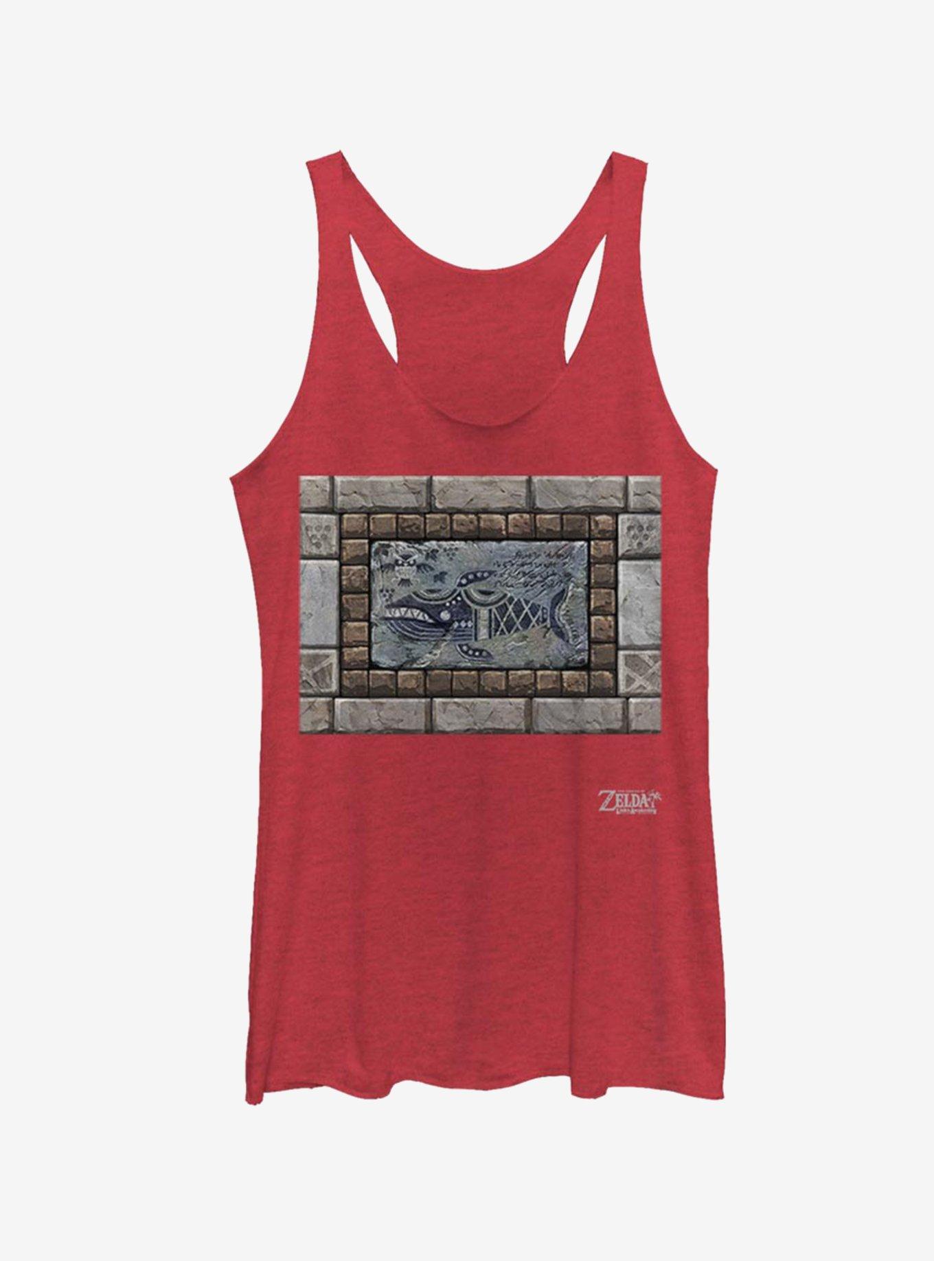 Nintendo The Legend of Zelda: Link's Awakening Whale Tablet Girls Tank, RED HTR, hi-res