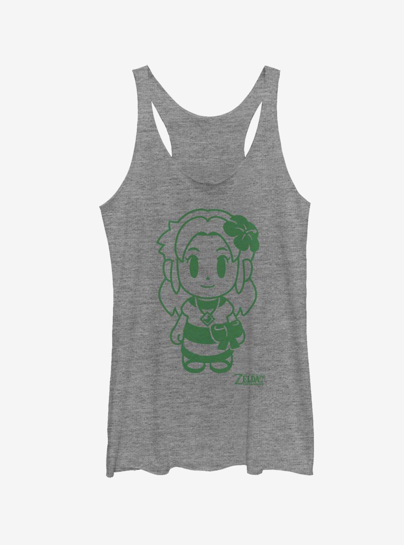 Nintendo The Legend of Zelda: Link's Awakening Marin Avatar Outline Girls Tank, GRAY HTR, hi-res