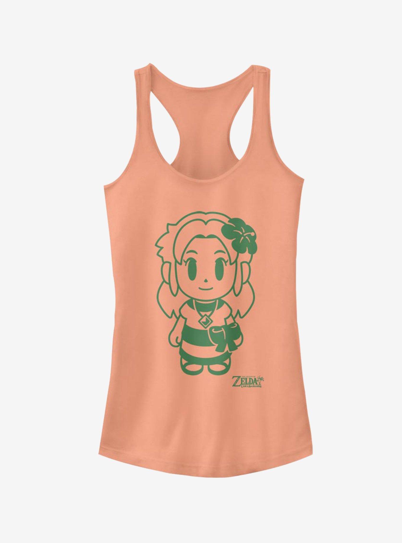 Nintendo The Legend of Zelda: Link's Awakening Marin Avatar Outline Girls Tank, LT ORANGE, hi-res
