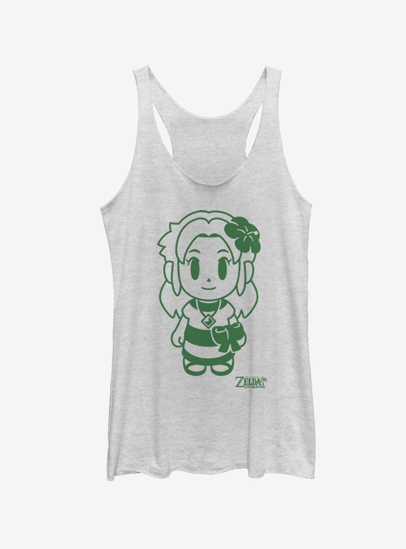 Nintendo The Legend of Zelda: Link's Awakening Marin Avatar Outline Girls Tank, WHITE HTR, hi-res