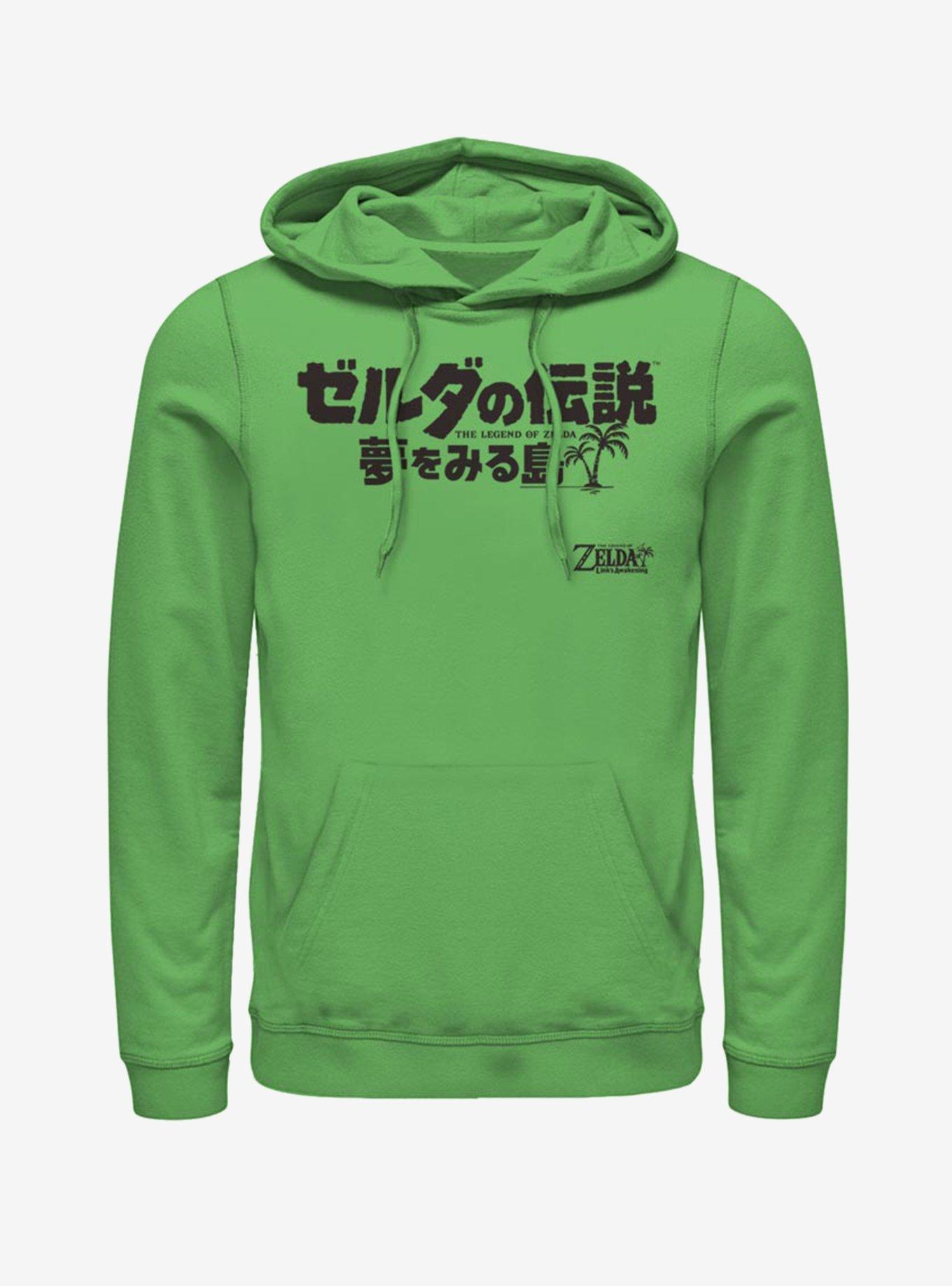 Nintendo The Legend of Zelda: Link's Awakening Japanese Logo Hoodie, KELLY, hi-res