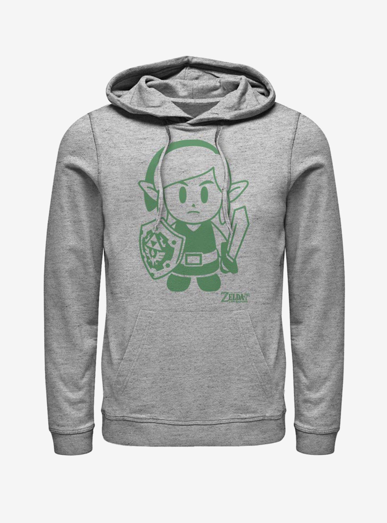 Nintendo The Legend of Zelda: Link's Awakening Link Avatar Outline Hoodie, ATH HTR, hi-res