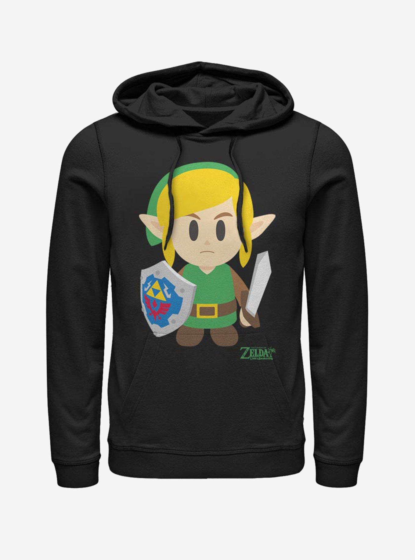 Nintendo The Legend of Zelda: Link's Awakening Link Avatar Color Hoodie , BLACK, hi-res