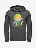 Nintendo The Legend of Zelda: Link's Awakening Link Avatar Color Hoodie , CHAR HTR, hi-res
