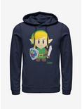 Nintendo The Legend of Zelda: Link's Awakening Link Avatar Color Hoodie , NAVY, hi-res