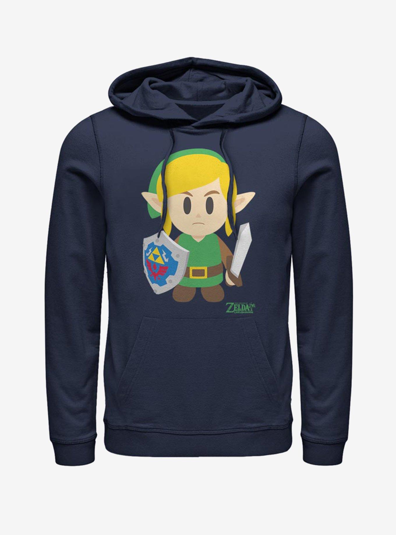 Nintendo The Legend of Zelda: Link's Awakening Link Avatar Color Hoodie , NAVY, hi-res