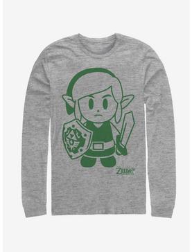 Plus Size Nintendo The Legend of Zelda: Link's Awakening Link Avatar Outline Long-Sleeve T-Shirt, , hi-res