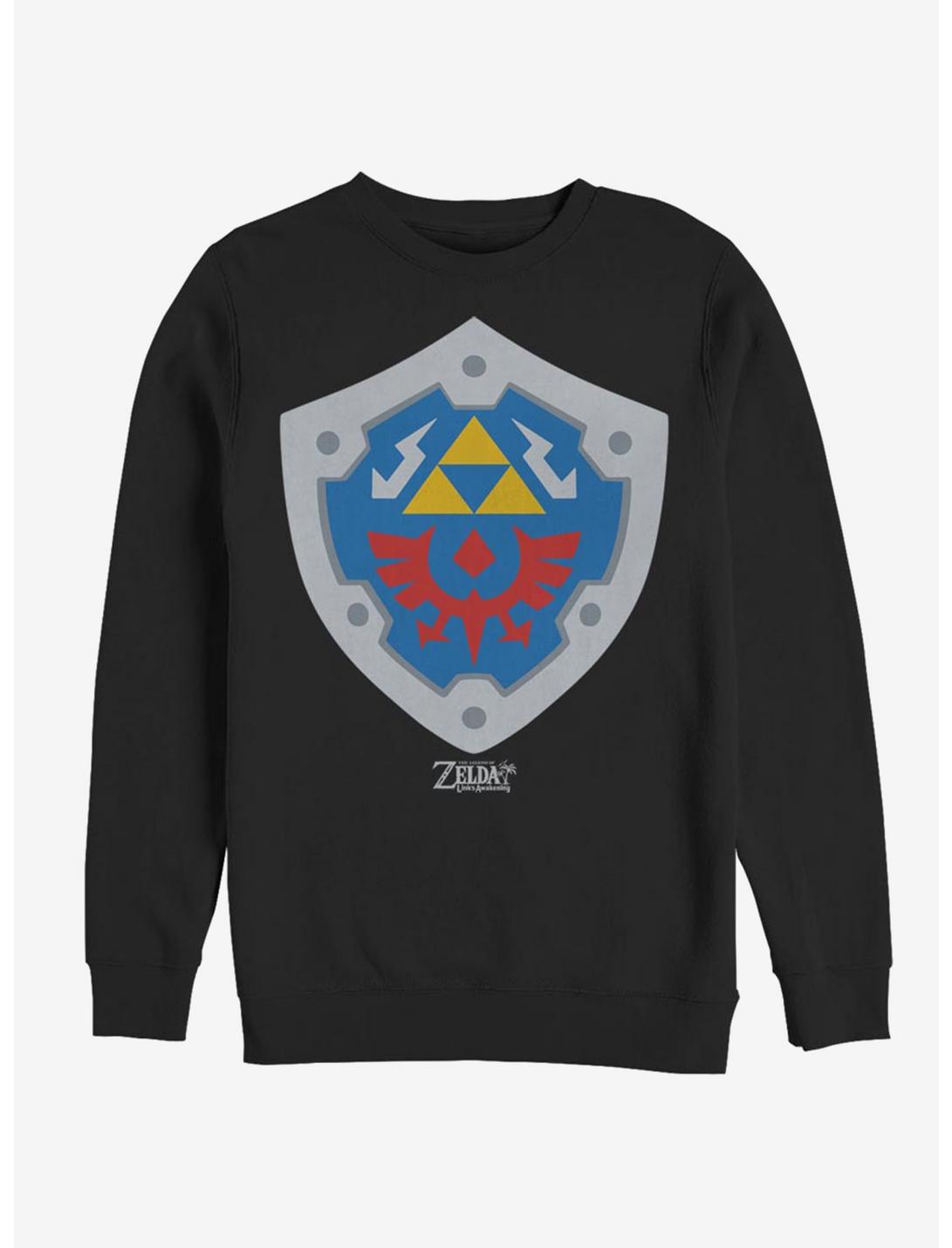 Nintendo The Legend of Zelda: Link's Awakening Hylian Shield Sweatshirt, BLACK, hi-res