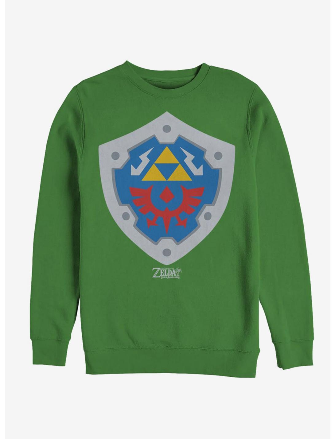 Nintendo The Legend of Zelda: Link's Awakening Hylian Shield Sweatshirt, KELLY, hi-res