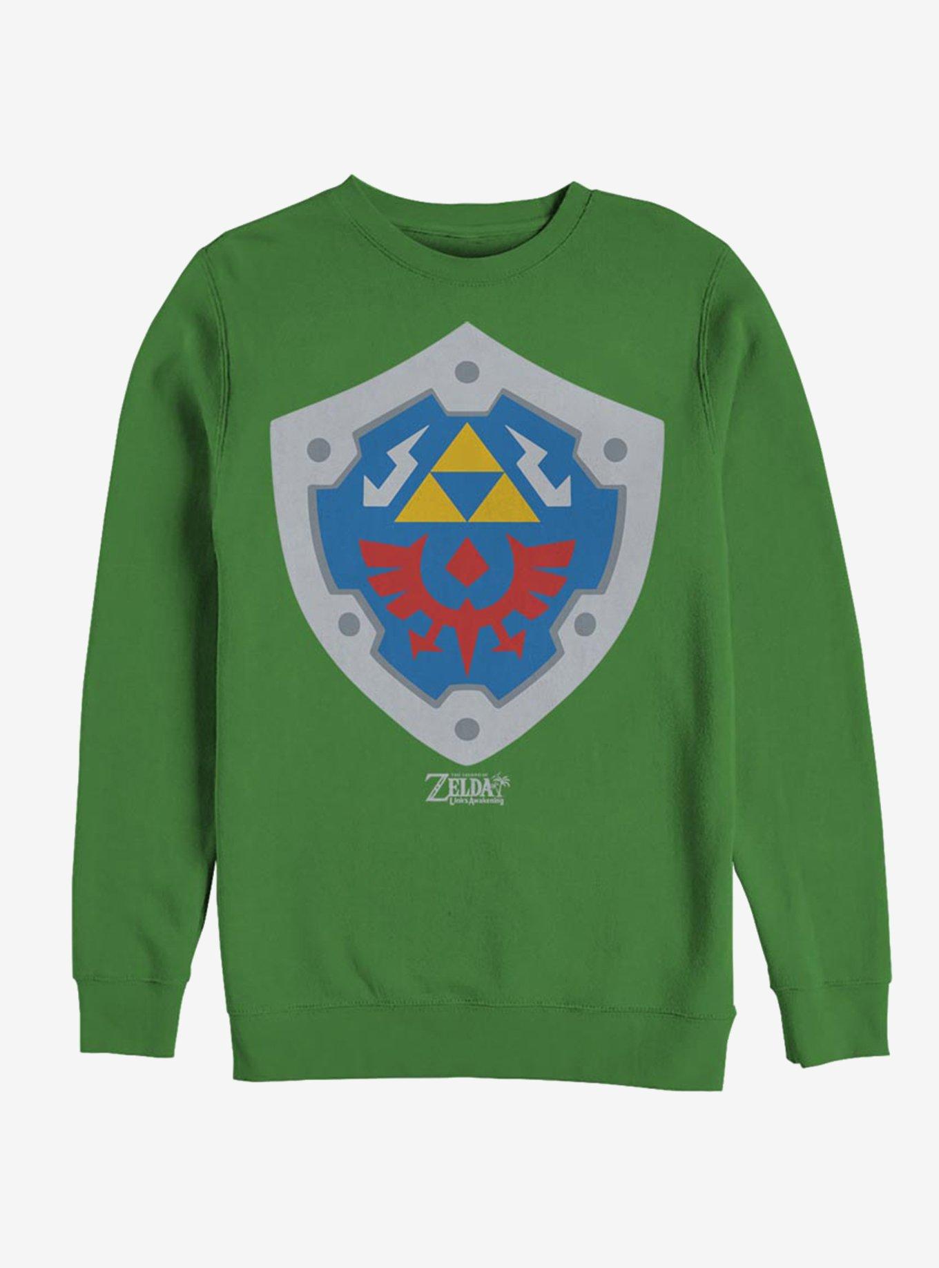 Nintendo The Legend of Zelda: Link's Awakening Hylian Shield Sweatshirt, KELLY, hi-res