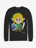 Nintendo The Legend of Zelda: Link's Awakening Link Avatar Color Long-Sleeve T-Shirt, BLACK, hi-res