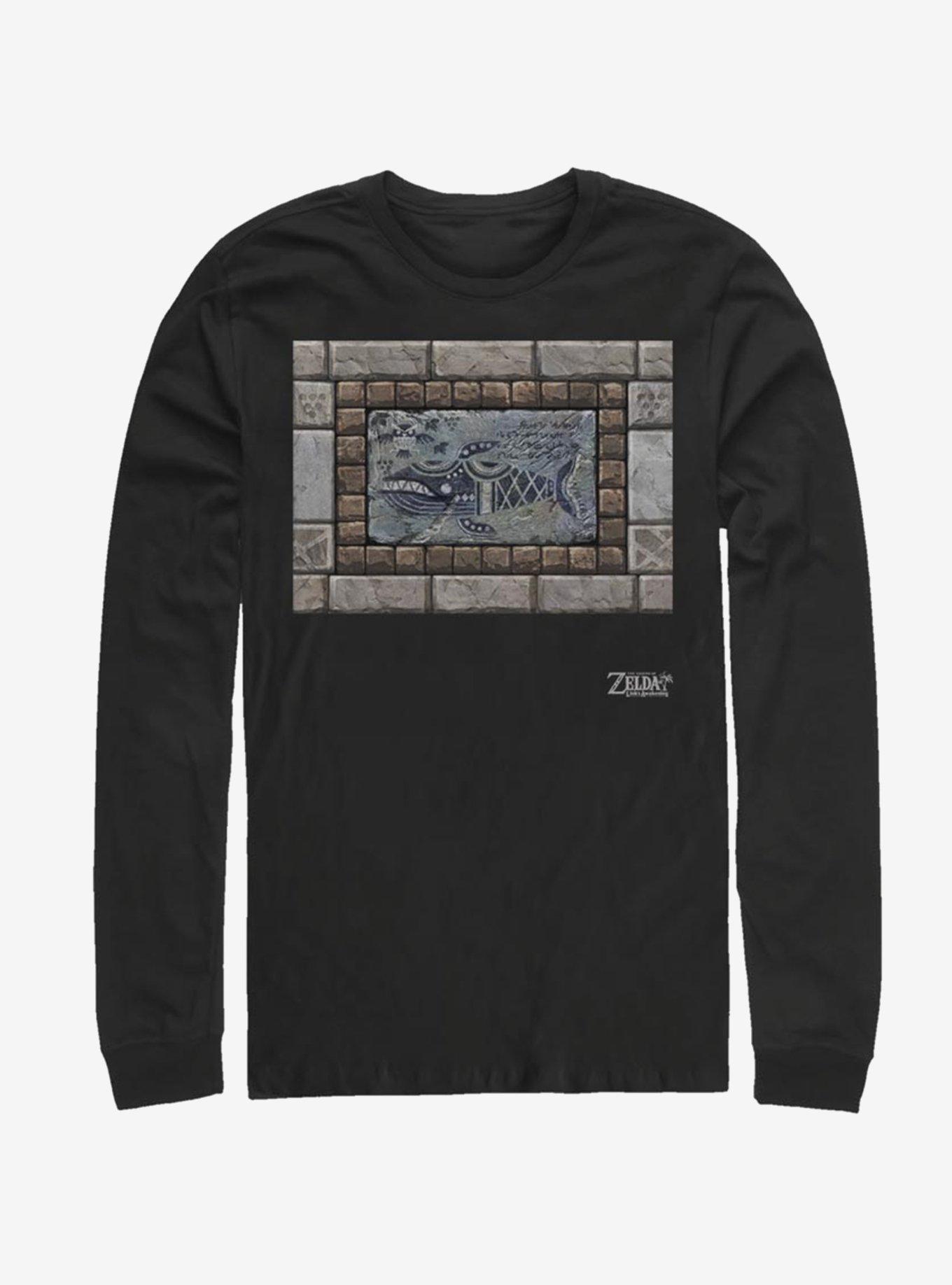 Nintendo The Legend of Zelda: Link's Awakening Whale Tablet Long-Sleeve T-Shirt, BLACK, hi-res