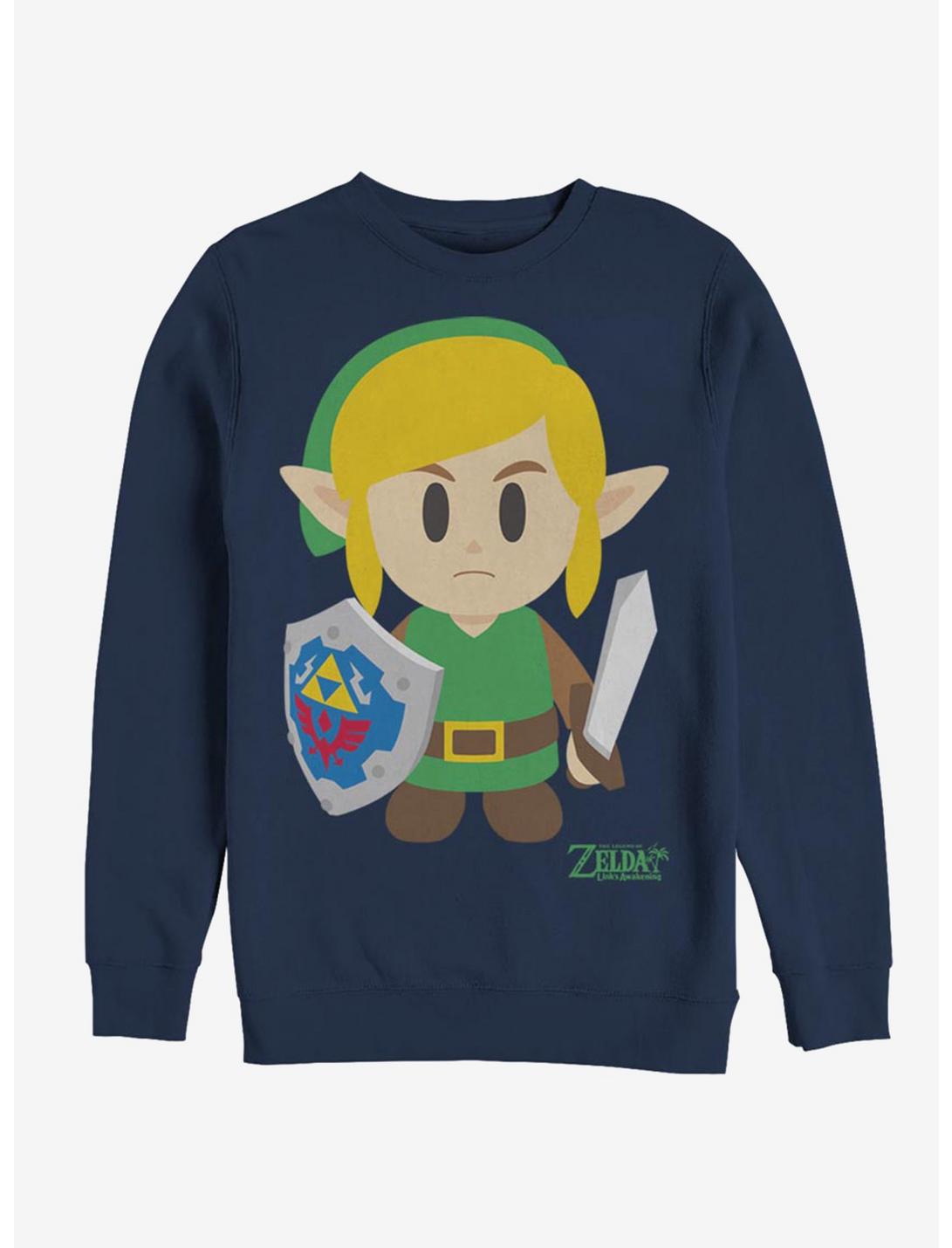 Nintendo The Legend of Zelda: Link's Awakening Link Avatar Color Sweatshirt, NAVY, hi-res
