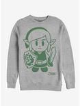 Nintendo The Legend of Zelda: Link's Awakening Link Avatar Outline Sweatshirt, ATH HTR, hi-res