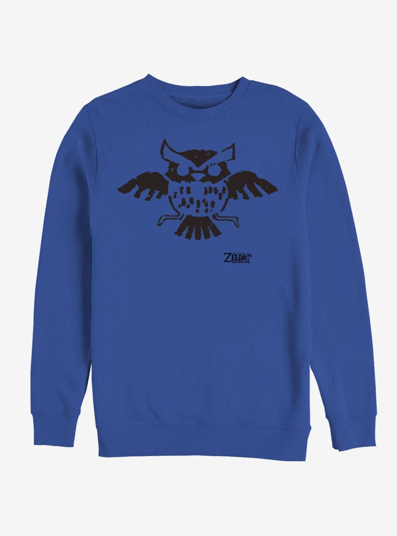 Nintendo The Legend of Zelda: Link's Awakening Owl Glyph Sweatshirt, ROYAL, hi-res