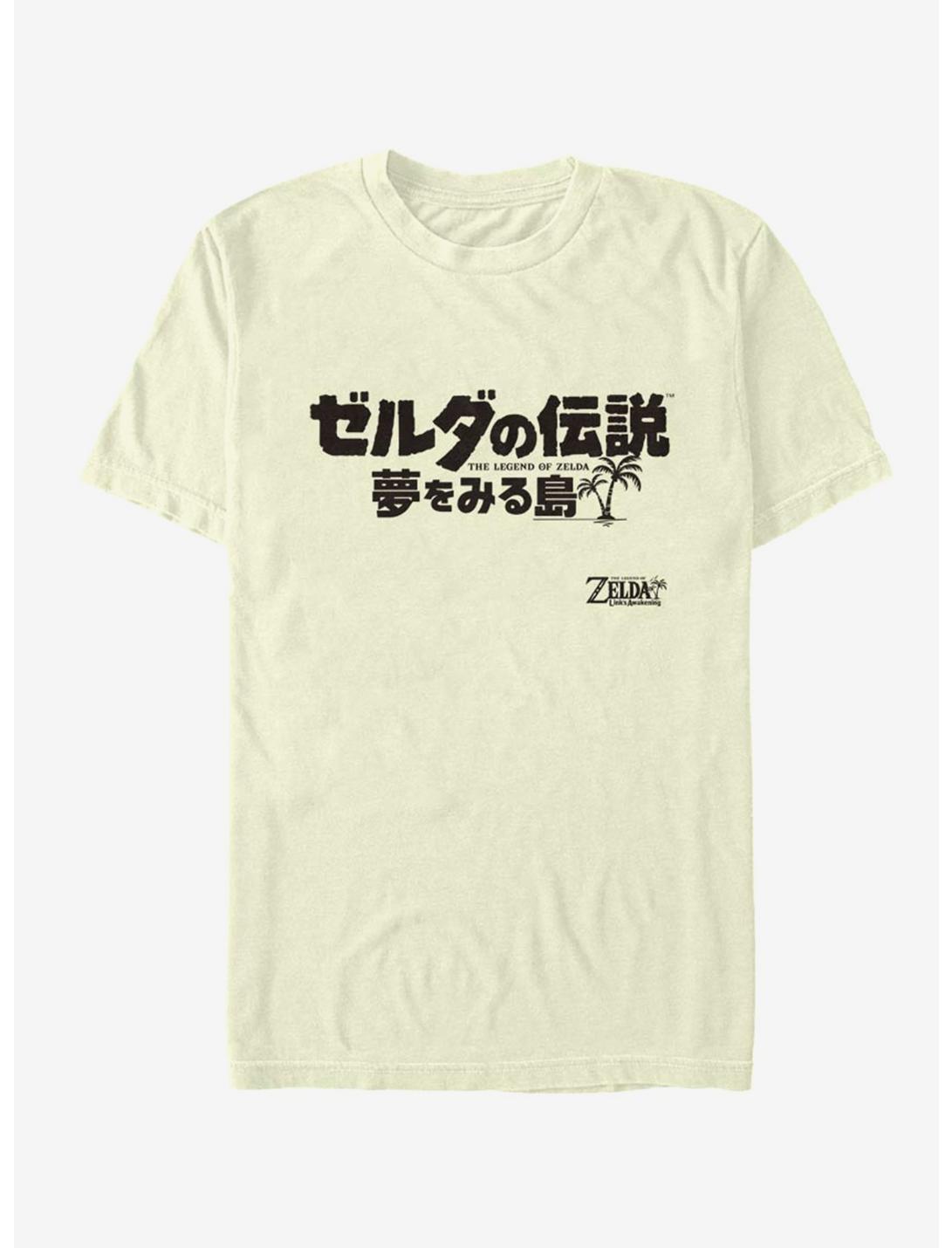 Nintendo The Legend of Zelda: Link's Awakening Japanese Logo T-Shirt, NATURAL, hi-res