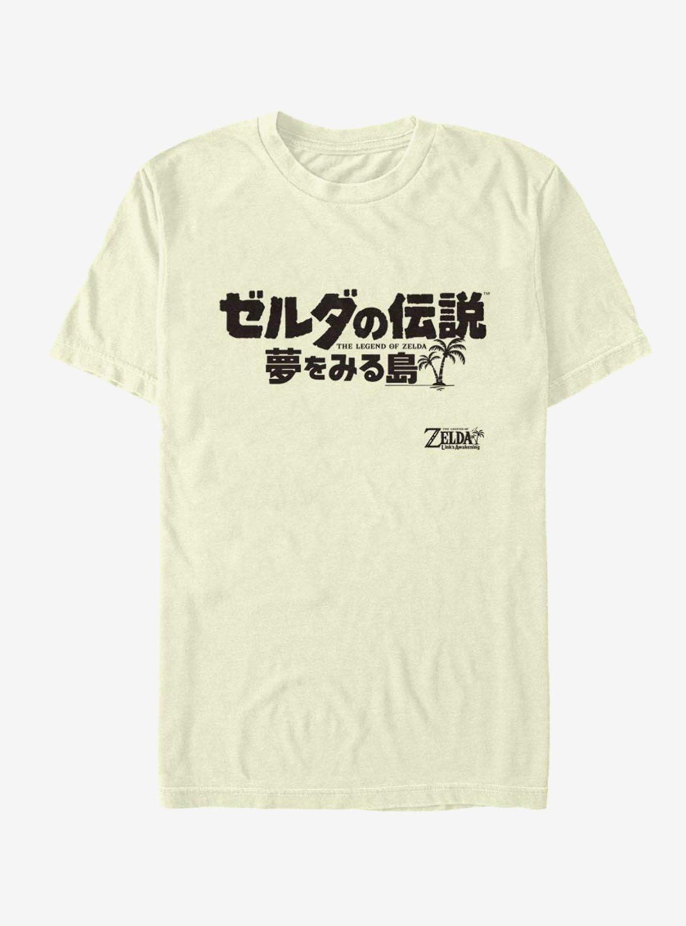 Nintendo The Legend of Zelda: Link's Awakening Japanese Logo T-Shirt, NATURAL, hi-res